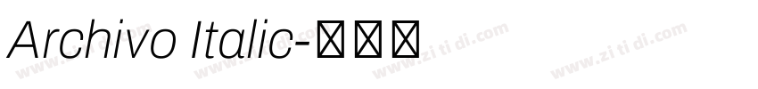 Archivo Italic字体转换